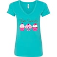 thumbnail image 3 of Inktastic Team Cupcake Happy Cupcakes Women's V-Neck T-Shirt, 3 of 5