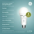 thumbnail image 3 of GE LED+ Battery Backup, 60 Watt, Soft White, A21 Bulbs, Medium Base, 2pk, 3 of 12