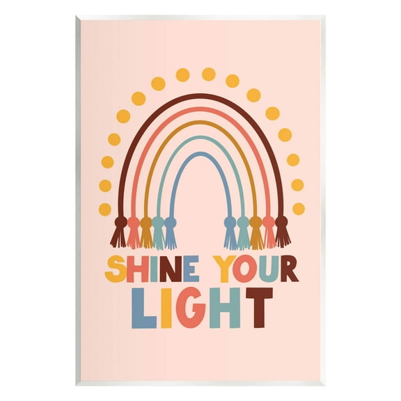 Shine Your Light Hanukkah Rainbow Holiday Graphic Art Unframed Art Print Wall Art