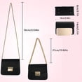 thumbnail image 2 of Bolso cuadrado de mujer Cuero de PU Bolso de mano para mujer Cadena Bolso de un solo hombro para mujer Negro Noticed AP1593-00B, 2 of 7