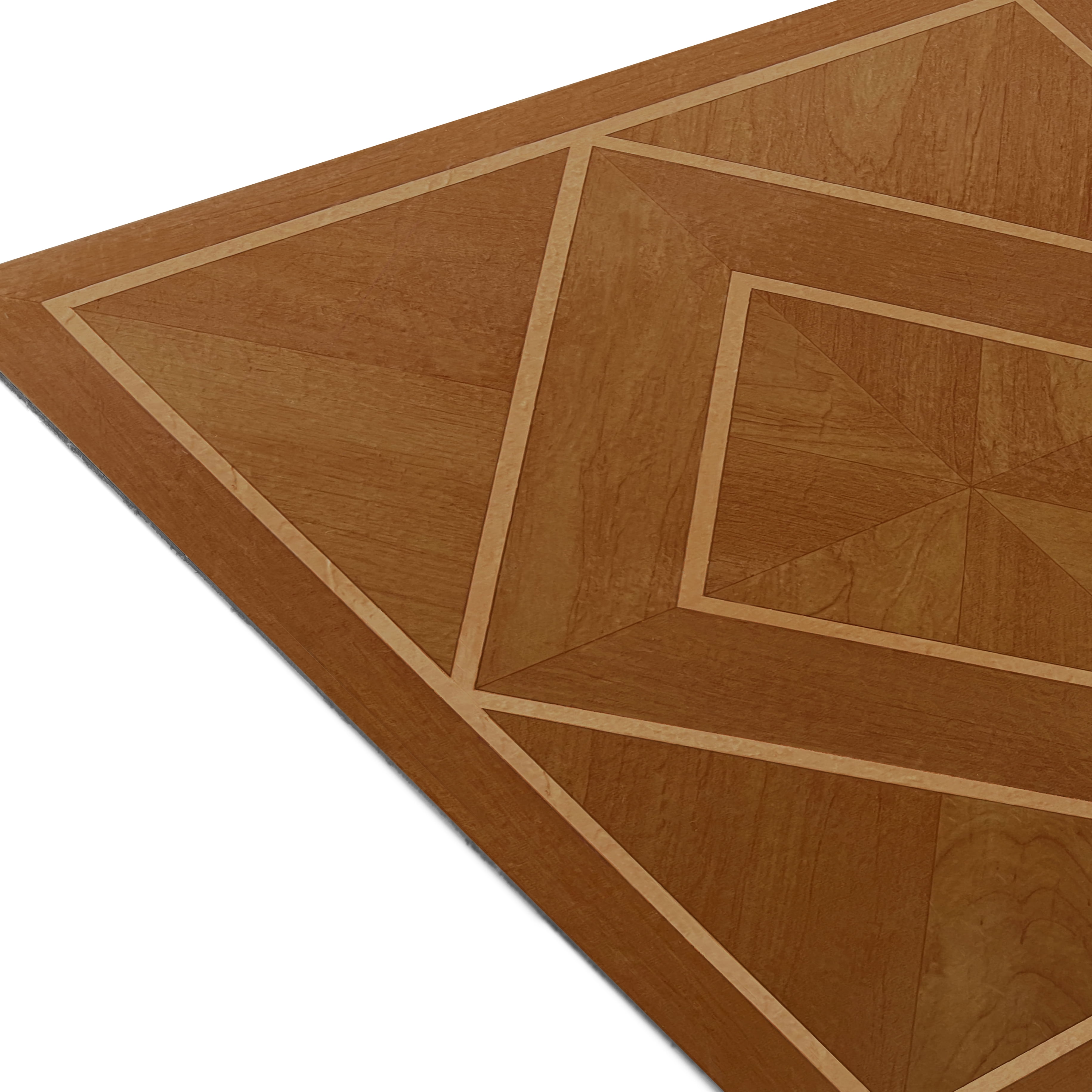 Achim 12"x12" 1.2mm Peel & Stick Vinyl Floor Tiles 45 Tiles/45 Sq. ft. White Border Classic Inlaid Parquet