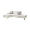thumbnail image 3 of Starhome L Shaped White Faux Leather 2-Piece Couch Living Room Sofa Set, 3 of 13