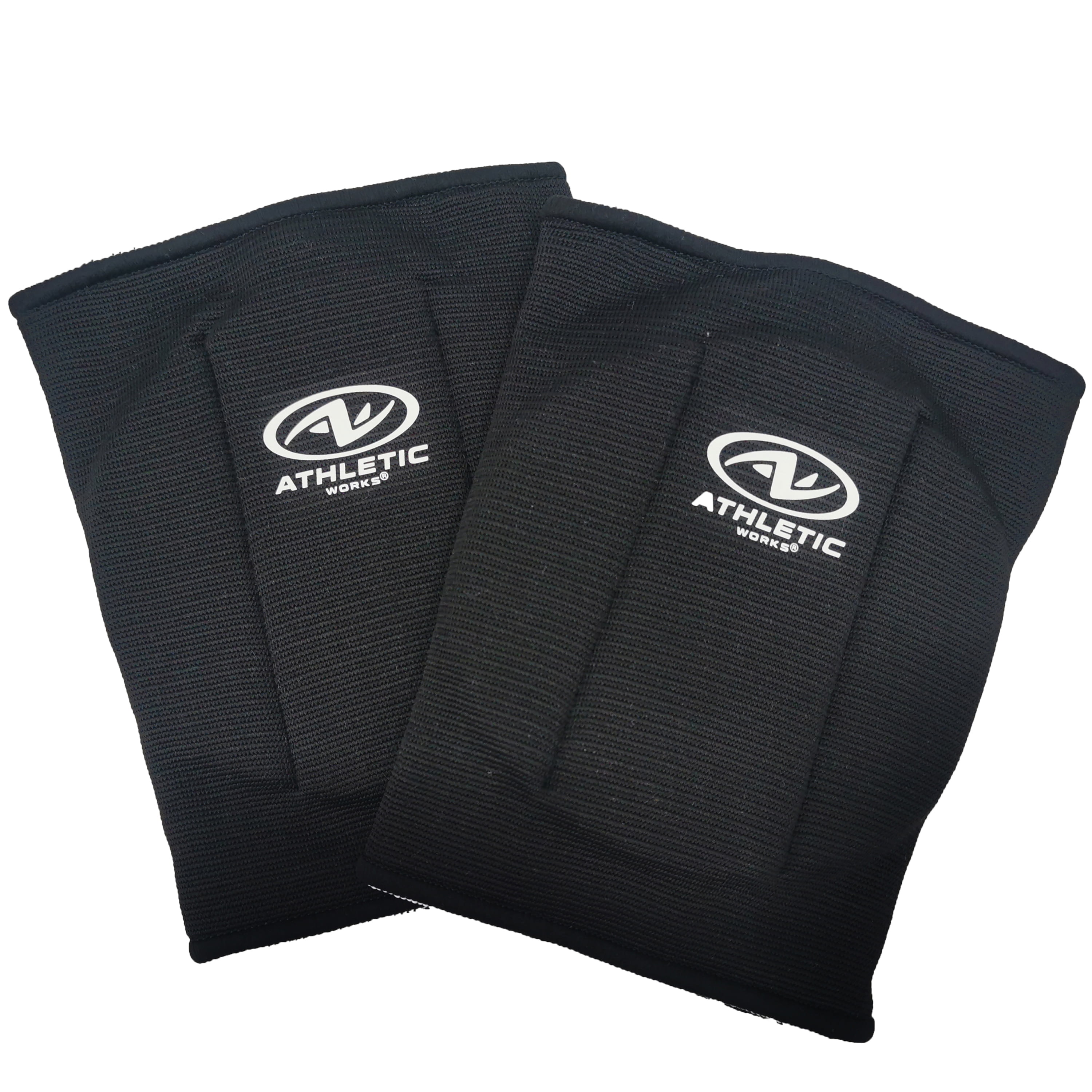 Athletic Works Volleyball Cushion Knee Pads, Reversible Black and White, 6.25" x 6"