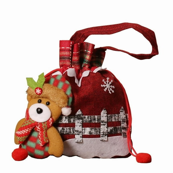 9.84脳7.87in Christmas Gift Bag - Christmas Eve Non-Woven Fabric Handbag, Spacious Design for , Candy and Small Gifts, Perfect for Elderly, Home Decoration and Gift Packaging, 12pcs
