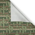 thumbnail image 5 of Ambesonne Cactus Grommet Curtain, Cartoon Saguaro Zigzag, 50" x 96", Green Pale Brown Beige, 5 of 6