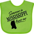 thumbnail image 3 of Inktastic Someone in Mississippi Loves Me Boys or Girls Baby Bib, 3 of 4