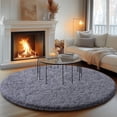 thumbnail image 4 of SARAG 6x6ft Round Rugs for Bedroom,Area Rug for Nursery Room,Furry Carpet for Children Kids Room,Light Gray, 4 of 8