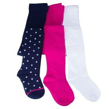 Keds Girls Footless Fleece Tights and Footed Cotton Tights VARSITY DOT XS 2-4