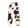 thumbnail image 3 of Lsque Brown Cow Print Men's Pajama Pants, Lounge Pant - Comfortable Home Wear,Elastic Waistband, Stylish Design-X-Large, 3 of 9