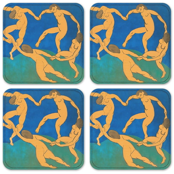 Vinyl Drink Coasters - Set of 4 - Matisse: The Dance