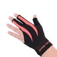 thumbnail image 1 of Guante de billar mano izquierda perfecl para Snooker Deporte amigable Con la piel tela elástica Rosa negro, 1 of 3