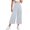 Grey, variant on EDFBUYKRS Female Women Pants Casual Sweat Pants Women Baggy Packs Womens Wide Leg Cropped Suit Pants Work Business Summer Pleated Waisted Side Zipper up Trousers with Pockets S