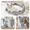 thumbnail image 2 of MoNiBloom 72 Inch Cat Tree Tower for Indoor Cats Large Adults, Cat Tower with Scratching Post, Multi Level Furniture Activity Center with Cat Condo Pet Play House, Light Grey, 2 of 8