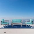 thumbnail image 2 of Noble House Cape Coral Outdoor Silver Finished 4 Pc Chat Set, 2 of 12