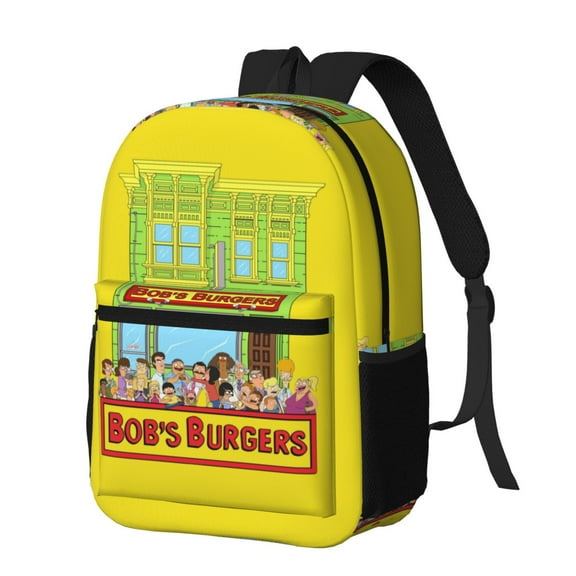 17In Bob's Bur-Ger Backpack with Pocket Travel Backpack Portable Large Capacity Sports Backpacks Computer Bag