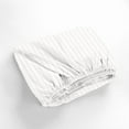 thumbnail image 6 of 600 Thread Count 100% Egyptian Cotton 3-Piece Fitted Sheet ( 1 Fitted Sheet + 2 Pillow Covers) 27 Inches Deep Pocket Size Queen Color White Stripe, 6 of 6