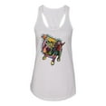 thumbnail image 3 of Dean Russo Some Angels Dog Lover Ladies Racerback Tank Top, White, Small, 3 of 6