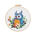thumbnail image 4 of EastVita Owl Embroidery Kit For Beginners, Animal Stamped Pre Printed Embroidery Kits, Starter Needlepoint Kits With Instructions Clothes Hoops Threads Needles, 4 of 8