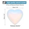 thumbnail image 2 of 5Pcs Cristal Natural de Cuarzo Corazón, Piedras de Corazón para Equilibrar la Preocupación Opaite Sintético, 2 of 5