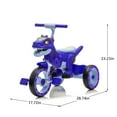 thumbnail image 5 of Xuanlur Kids Ride on Dinosaur Tricycle, Toddlers Kid Trike with EVA Wide Flash Wheels, Anti-Slip Pedals, Rear Basket, Music & LED Lights, Toddler Bike Toys Gift for 3-6 Year Old Boys & Girls (Purple), 5 of 7