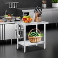 thumbnail image 2 of Yiwa Table de Travail en Acier Inoxydable Commercial Robuste, Table de Préparation Certifiée NSF avec Étagère Réglable et Crochets pour Restaurant, Cuisine, Maison, Hôtel, 2 of 7