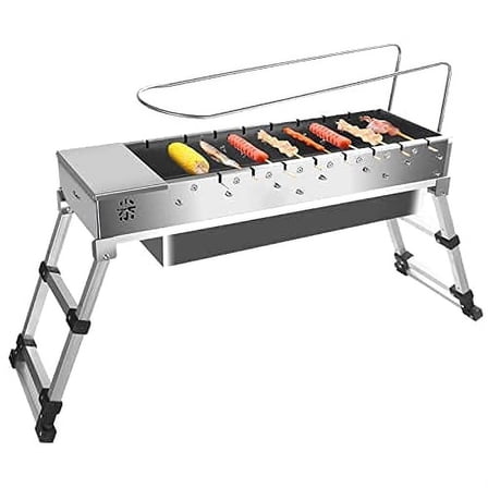 Automatic Rotating Charcoal BBQ Grill Barbecue Stainless Steel (Ⅱ) latest model