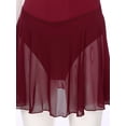 thumbnail image 7 of Alvivi Women's Short Sleeve Backless Skirted Leotards Ballet Dance Dress Gymnastics Bodysuits Burgundy XL, 7 of 7