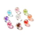 thumbnail image 1 of Two Tone UV Plating Rainbow Iridescent Acrylic Beads Pumpkin Mixed Color 15.5x14.5~15mm Hole: 2.7~2.8mm, 1 of 4