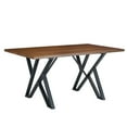 thumbnail image 5 of Indoor Dining Table With Metal Legs, Walnut, 5 of 9