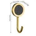 thumbnail image 2 of Ikeay Key Hooks for Wall Clearance,Aluminum Brushed Gold Punch-Free Hook D, 2 of 8