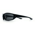 thumbnail image 6 of Urban Y2K Wrap Around Sport Plastic Windbreak Oval Sunglasses All Black, 6 of 8