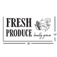thumbnail image 3 of Fresh Locally Grown Black Sketch Veggies 36 x 18 Glass Wall Hanging Sign, 3 of 3