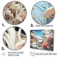 thumbnail image 3 of Designart "Anemone Wonderland In Coral Sea" Coastal Coral Under Water Floater Framed Wall Decor, 3 of 5