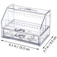 thumbnail image 2 of 1 caja de almacenamiento transparente para joyas, exhibición de joyas, pendientes, collares, tienda de almacenamiento (transparente)., 2 of 5