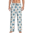 thumbnail image 2 of Kdxio Flower Leaves Print Men's Sleep Pajama Pant Lounge Pants with Pockets, 2 of 8