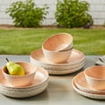 Better Homes & Gardens 12Piece Bamboo Melamine Dinnerware Set, Faux
