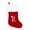 R, variant on Lilixerw Large Christmas Stocking,Embroidered Letter J Red White Velvet Christmas Stocking Pendant,Home Party Decoration,10.2 x 17.7 x 7.87 inch