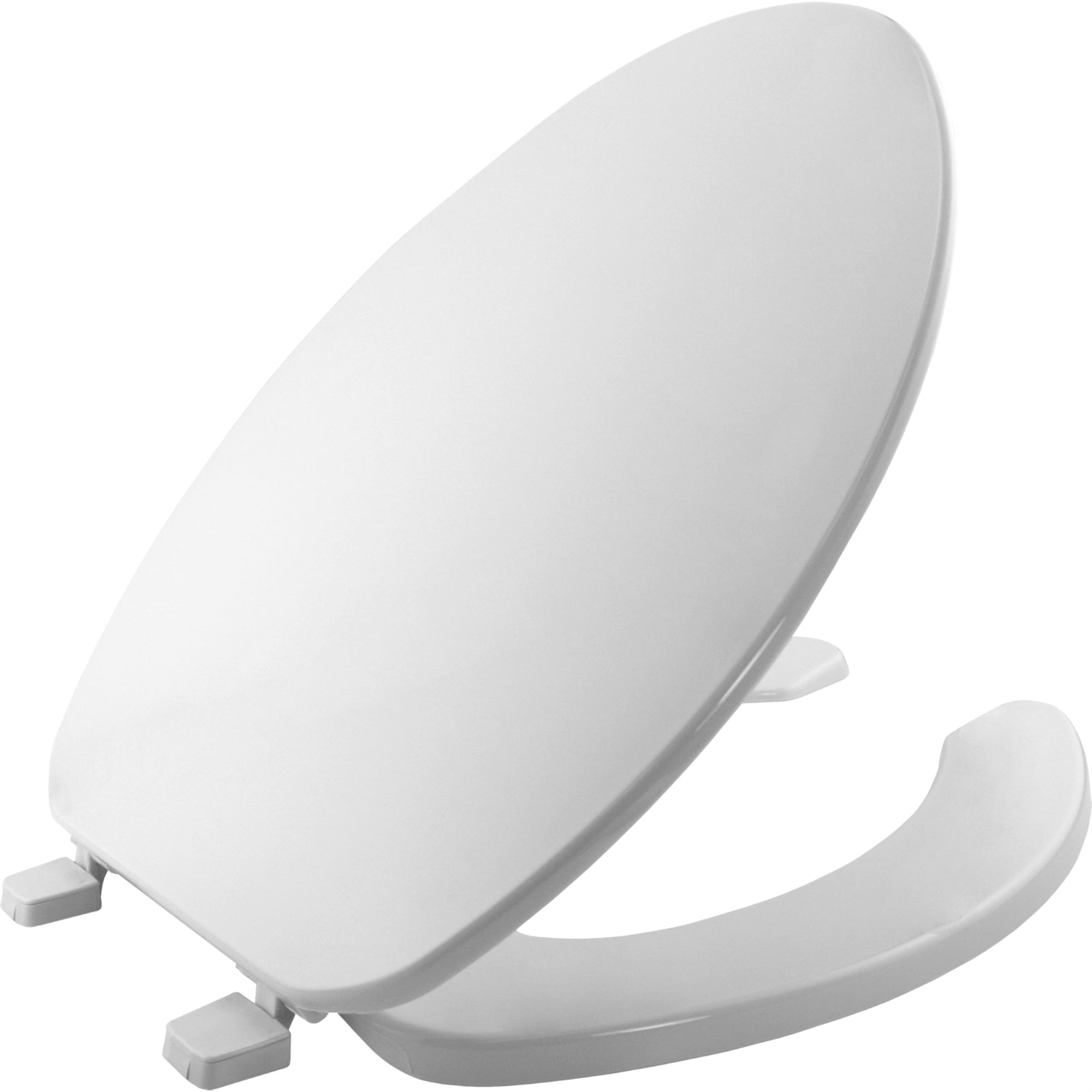 Bemis Commercial Duty Plastic White Elongated Toilet Seat