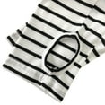 thumbnail image 6 of YYDGH Women's Crew Neck Button Striped T-shirt Casual Comfort Long Sleeve Top Blouses White XL, 6 of 6