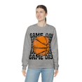thumbnail image 2 of Retro Game Day Women's Basketball Lover Gift Vintage Unisex Sweatshirt, 2 of 6