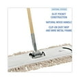 thumbnail image 4 of Boardwalk Cotton Dry Mopping Kit, 24 x 5 Natural Cotton Head, 60" Natural Wood Handle, 4 of 6