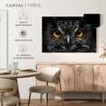 thumbnail image 5 of Elephant Stock Yellow Eyed Owl Wall Art - Horizontal Canvas Wall Art - Living Room Wall Decor - Animal Canvas - Black And Gray Decor - 12" x 8", 5 of 8