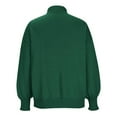 thumbnail image 5 of Womens Knitted Mock Neck Sweater Lantern Long Sleeve Plain Pullover Tops for Fall Winter Casual Clothes Loose Fit (Medium, Green), 5 of 6
