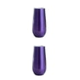 thumbnail image 2 of Bewildely Copas de cóctel, flauta de champán de varios colores, regalo dulce de acero inoxidable, suministros para fiestas, vaso de vino, Púrpura transparente arpox.180ml 2Conjunto, 2 of 6