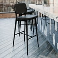 thumbnail image 5 of Flash Furniture Kenzie Square Adjustable Mid Back Barstool, Black, 5 of 14