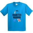thumbnail image 3 of Inktastic Diabetes Warrior Diabetes Awareness Ribbon Youth T-Shirt, 3 of 5