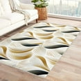 thumbnail image 1 of 3 x 5 Area Rug Abstract Rugs, Modern Carpet for Living Room Bedroom Geometric Patterned Indoor Home Decor, Non Slip Soft & Low Pile Small Washable Rug ZH&219, 1 of 7