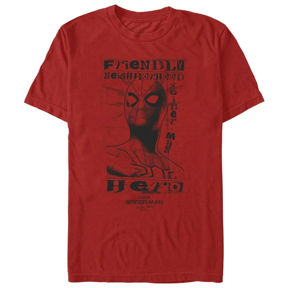 Men's Marvel Spider-Man: No Way Home Friendly Neighborhood Hero Graphic Tee Red Large