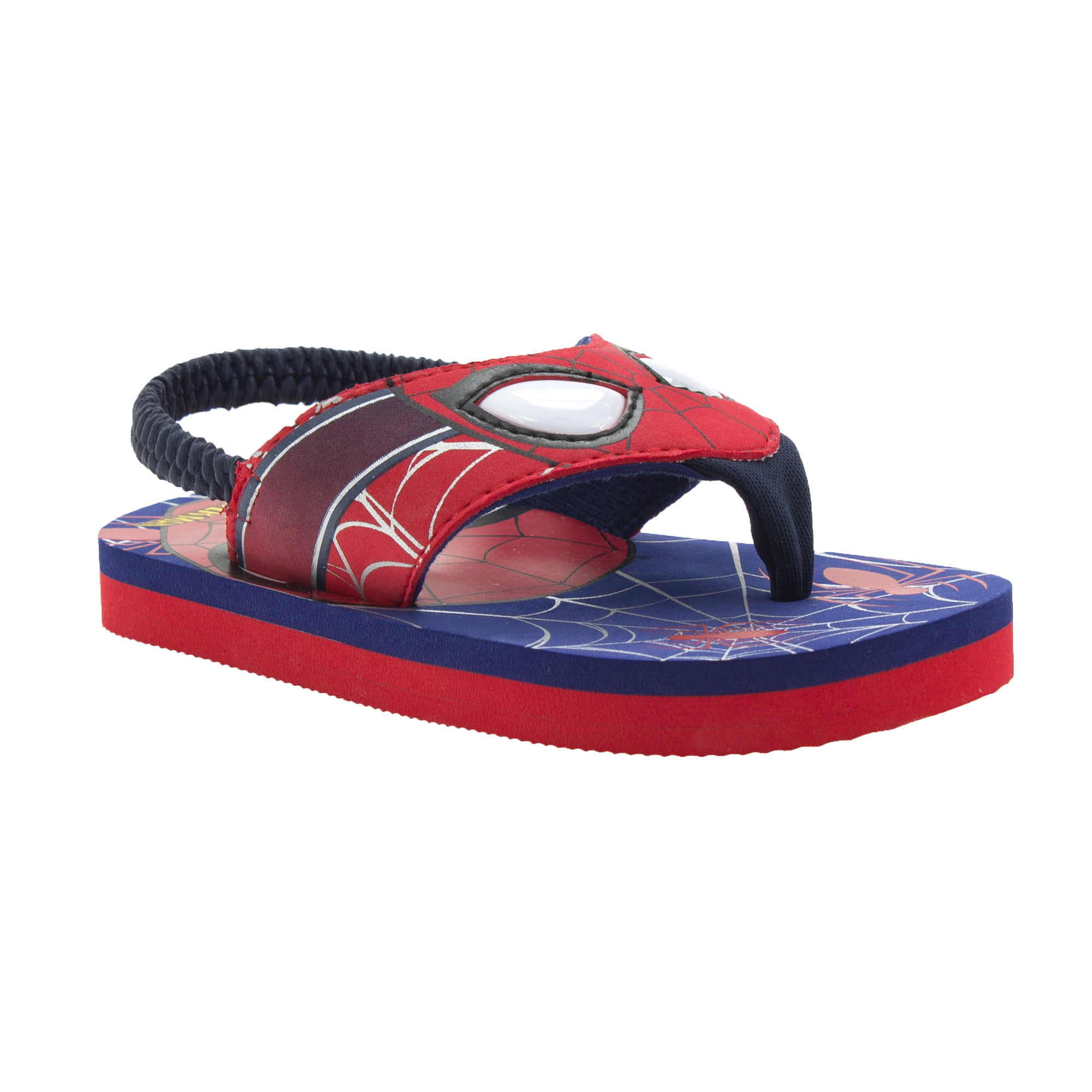 Boys Marvel Spiderman Flip flops Sandals Sizes 7-8.5 10-12 13-2 Shoe size 