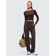 thumbnail image 3 of CRZ YOGA Brushed Workout Long Sleeve Shirts for Women Warm Athletic Running Yoga Tops Breathable Crop Tees, 3 of 6